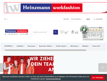 Tablet Screenshot of heinzmann-workfashion.de